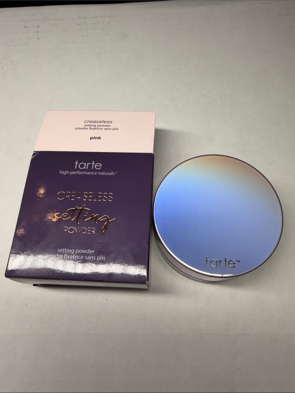 Tarte Creaseless Setting Powder Pink Full Size 0.24 oz NIB